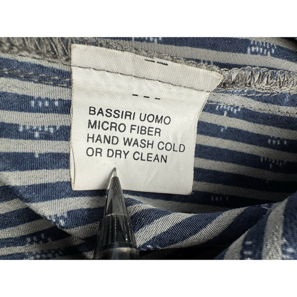 Bassiri Limited‎ Collection Shirt Mens 2XL XXL Blue Abstract Casual Geometric - Picture 6 of 7